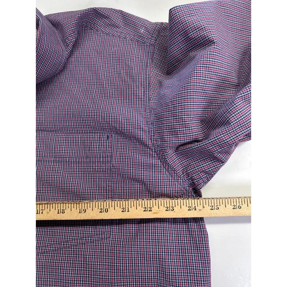 Ariat Pro Series Red White & Blue Plaid Button Up Western Shirt Men's XL - Picture 12 of 14